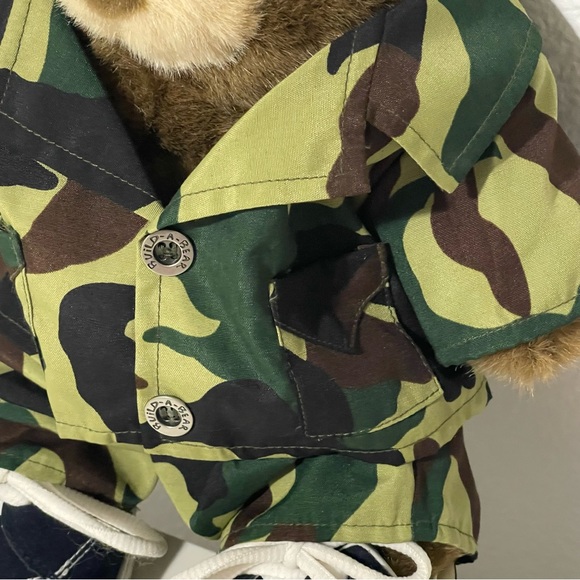 Build a Bear vintage brown bear with camo army military bear 13" - Picture 7 of 13